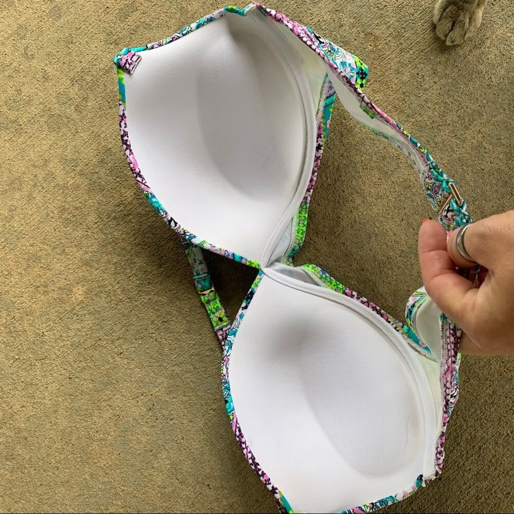 Victoria’s Secret 36D The Angel Convertible floral boho convertible bikini top - Picture 5 of 6